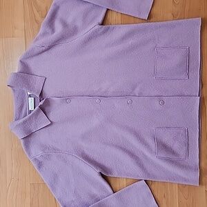 Vintage Madison Studio 100% Merino Wool Button Front Cardigan